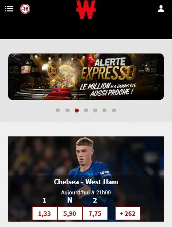 Application mobile de casino en ligne CODE PROMO WINAMAX